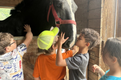 Luke with student visitor 2023
