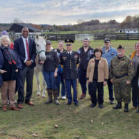 Local Veterans Meet Tyler, Retired Military Working Horse